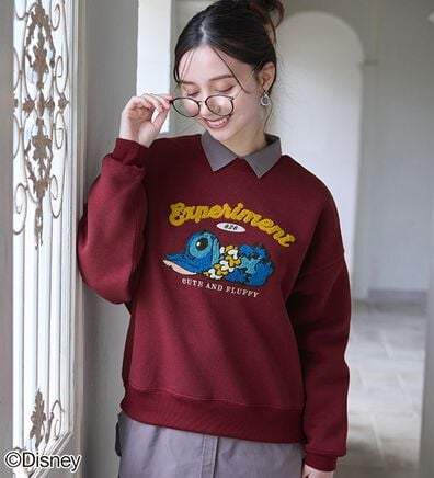 BELLUNA（ベルーナ）の「＜Ｄｉｓｎｅｙ＞【スティッチ】さがら刺しゅう裏起毛ゆったりトレーナー（トレーナー・スウェット）」