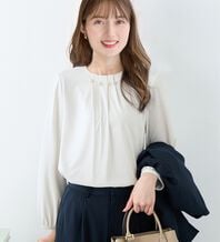 alotta（アロッタ）の「のびのび楽ちん！多機能上品パールデザインブラウス（ブラウス）」