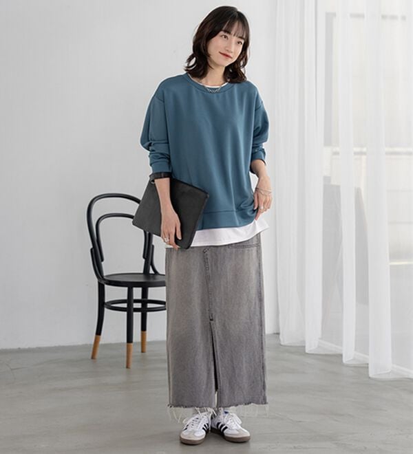 BELLUNA（ベルーナ）の「重ね着風とろみ素材プルオーバー（カットソー）」｜詳細画像