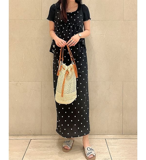 GeeRA（ジーラ）の「楽ちん！ペプラムキャミワンピース（カットソーワンピース）」｜詳細画像