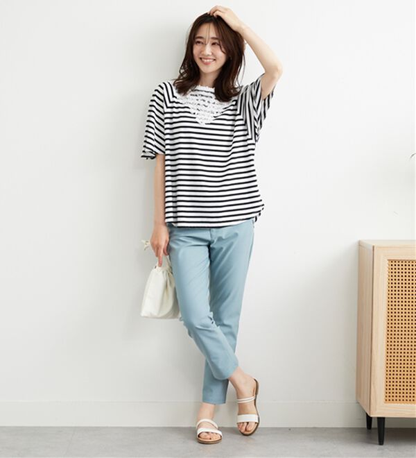 BELLUNA（ベルーナ）の「レース使いポンチョデザインプルオーバー（カットソー）」｜詳細画像