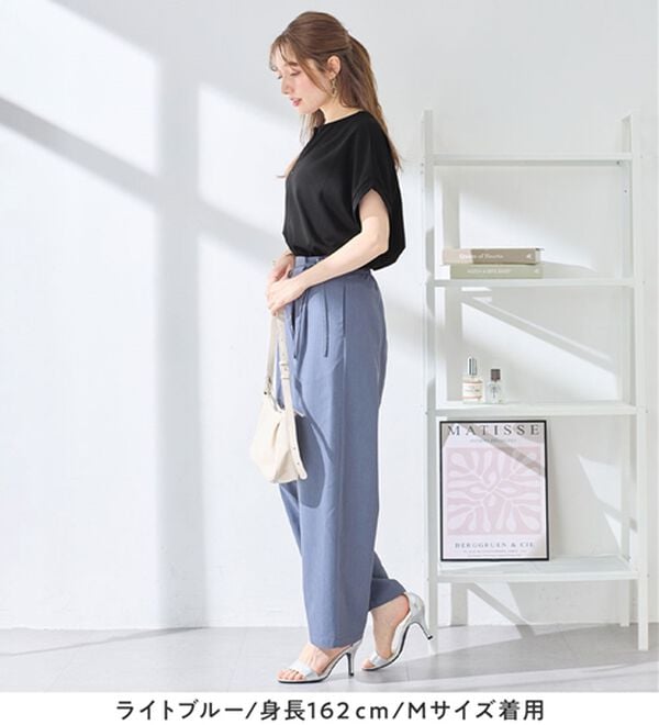 alotta（アロッタ）の「【接触冷感】ジップ使いドルマンブラウス（ブラウス）」｜詳細画像
