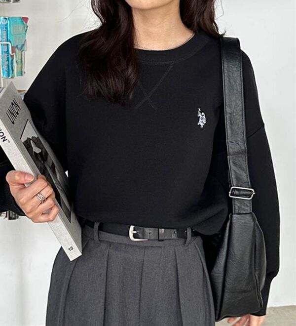 RANAN（ラナン）の「＜U.S.POLO ASSN.＞刺繍スウェットライクニット（ニット・セーター）」｜詳細画像