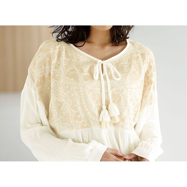 RANAN（ラナン）の「楊柳刺しゅうブラウス（ブラウス）」｜詳細画像