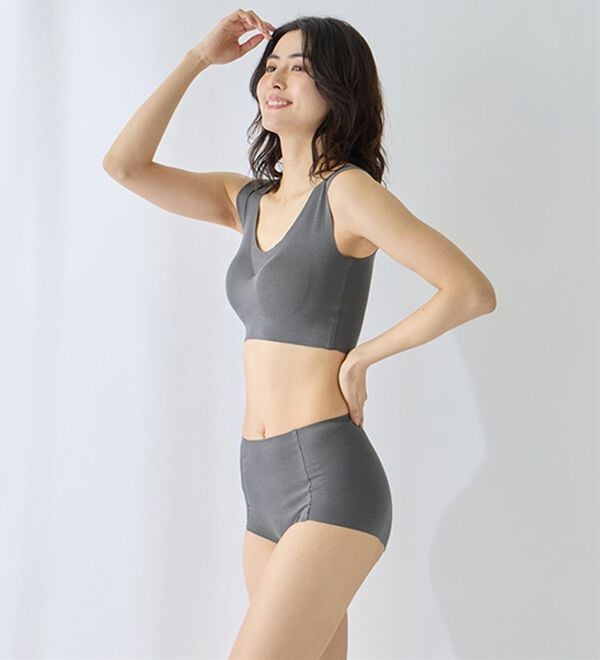 LAVIENNE（ラヴィエンヌ）の「【ノーブラ感覚】締め付けから解放する綿混のスーピタリラックスブラ・ショーツ（別売）（ブラジャー）」｜詳細画像