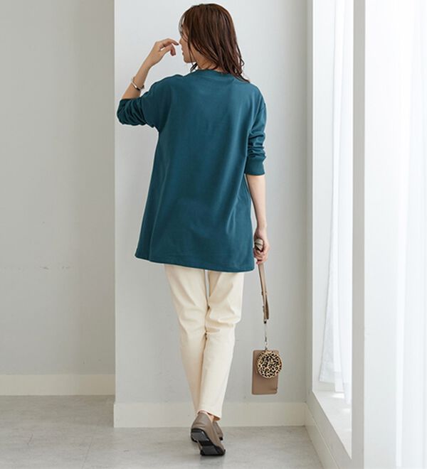 BELLUNA（ベルーナ）の「【快適Ｌａｂ．】ふんわりピーチ起毛切替チュニック（チュニック）」｜詳細画像