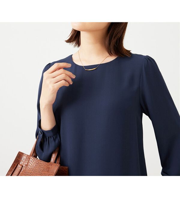 BELLUNA（ベルーナ）の「ジョーゼット素材裾ティアードブラウス（ブラウス）」｜詳細画像