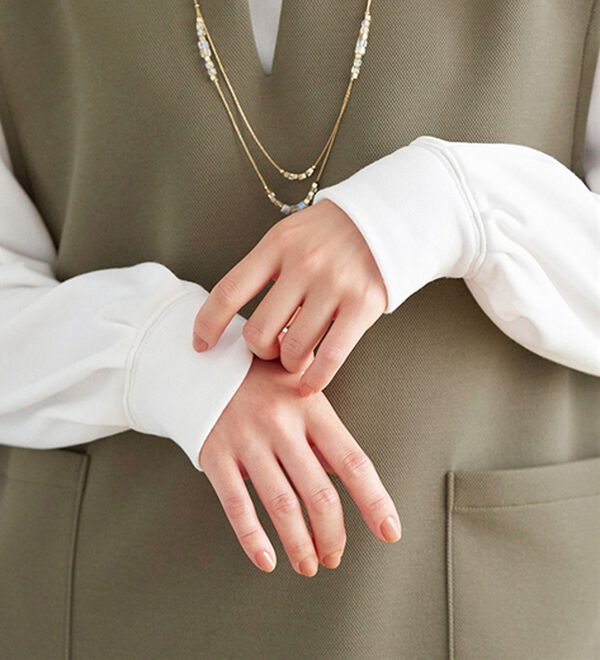 BELLUNA（ベルーナ）の「【2点セット】静電気防止インナー付ベストアンサンブル（アンサンブル）」｜詳細画像