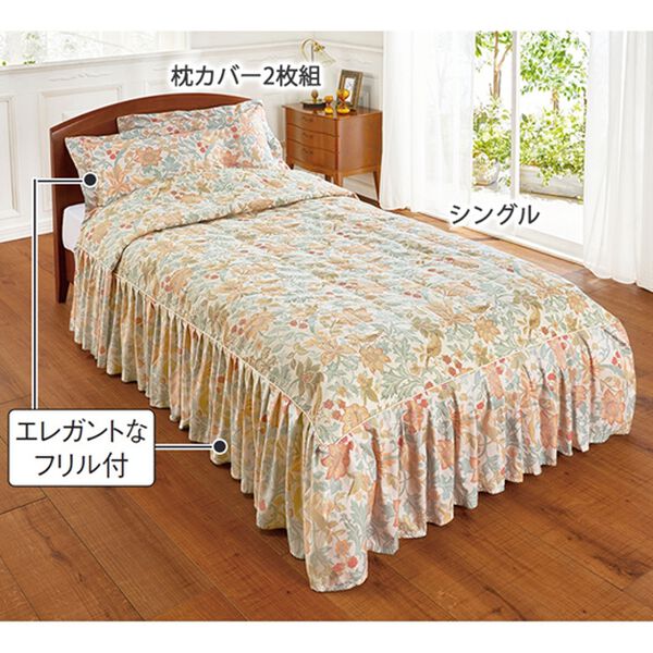 「はっ水機能付シェニールジャカード織ベッドカバー（その他寝具）」｜詳細画像