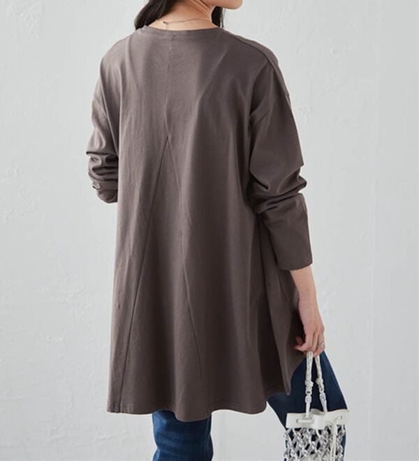 RANAN（ラナン）の「＜ＢＣ＞綿１００％ひんやりフレアーシルエットチュニック（カットソー）」｜詳細画像