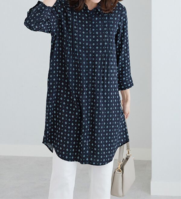 BELLUNA（ベルーナ）の「【接触冷感】レーヨン素材ピンタック使いワンピース（その他ワンピース）」｜詳細画像