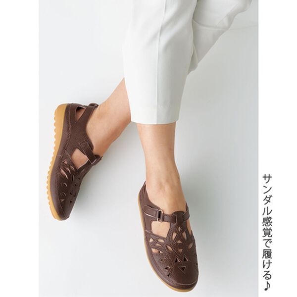 ルフラン（ルフラン）の「４Ｅ牛革ゆったりコンフォートシューズ（サンダル・ミュール）」｜詳細画像