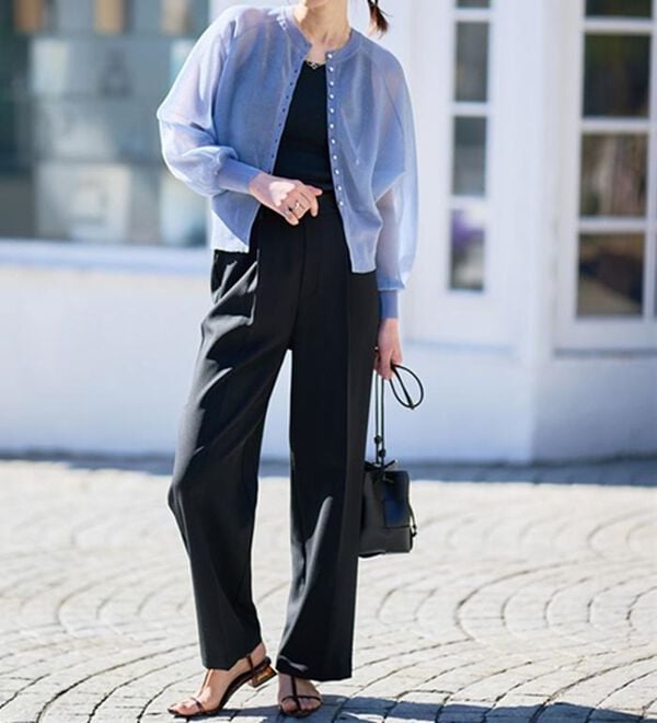 RANAN（ラナン）の「【選べる２丈】機能付！美脚シルエットセンタープレスワイドパンツ（フルレングスパンツ）」｜詳細画像