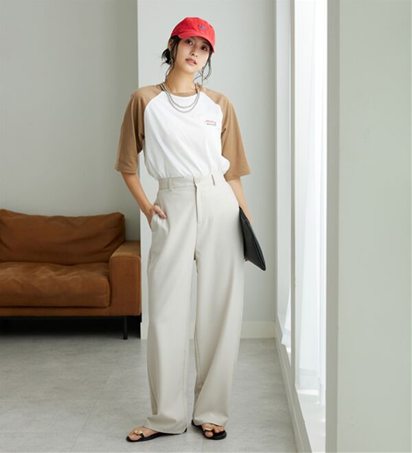 BELLUNA（ベルーナ）の「＜Ｄｉｓｎｅｙ＞【ミッキー】バックプリント７分丈ラグランＴシャツ（カットソー）」｜詳細画像