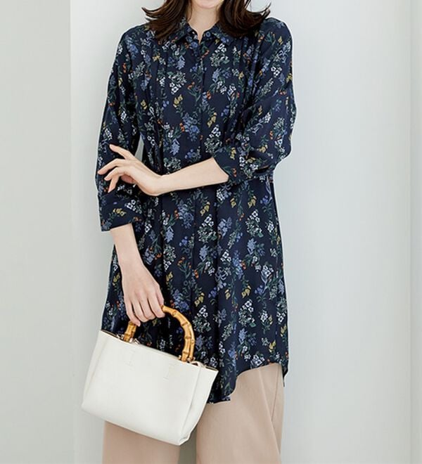 BELLUNA（ベルーナ）の「レーヨン素材ピンタック使いワンピース（その他ワンピース）」｜詳細画像