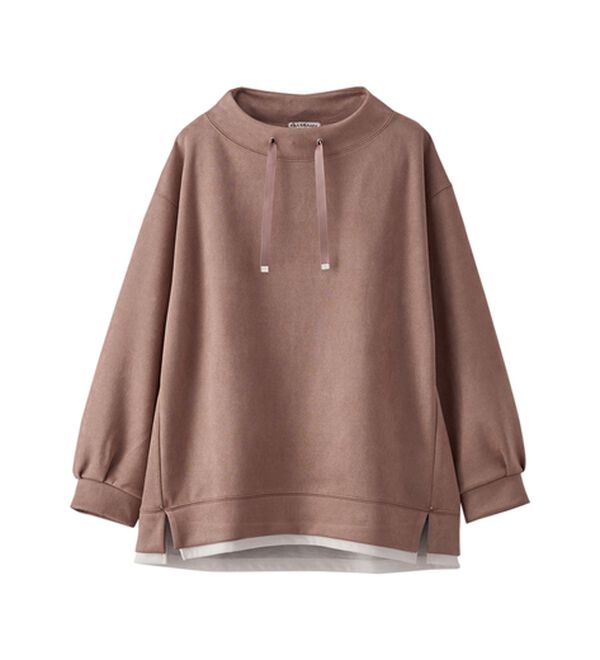 BELLUNA（ベルーナ）の「スエード調重ね着風プルオーバー（カットソー）」｜詳細画像