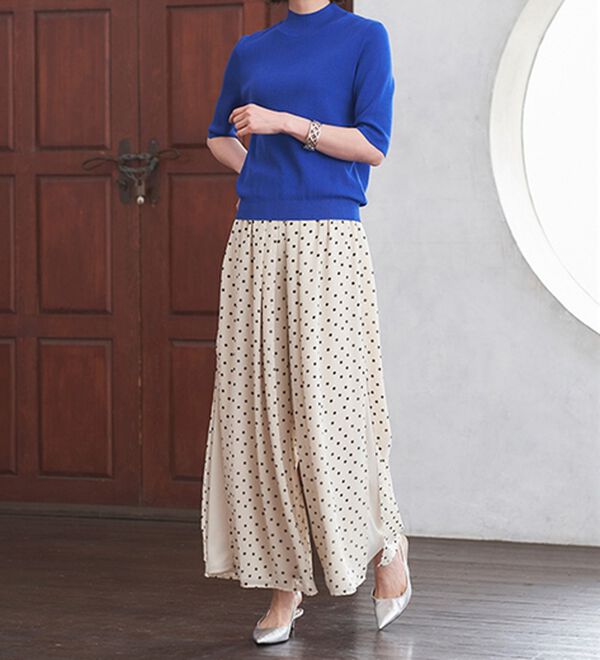 RANAN（ラナン）の「ひんやり！サイドスリットシフォンパンツ（フルレングスパンツ）」｜詳細画像