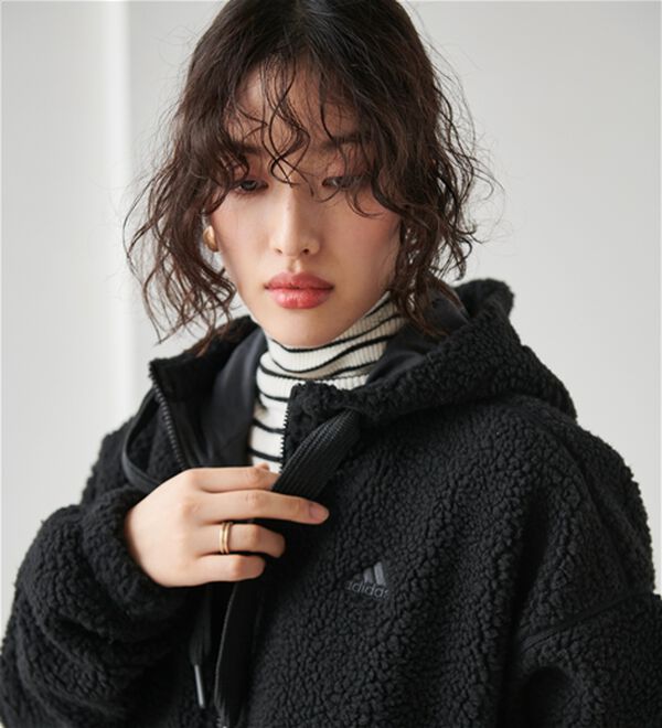 RANAN（ラナン）の「＜ａｄｉｄａｓ＞ボアジャケット（ハーフコート）」｜詳細画像