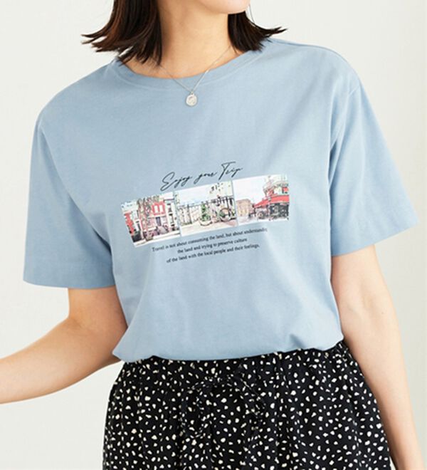 BELLUNA（ベルーナ）の「ヒンヤリ！綿１００％大人フォトプリントＴシャツ（Tシャツ）」｜詳細画像