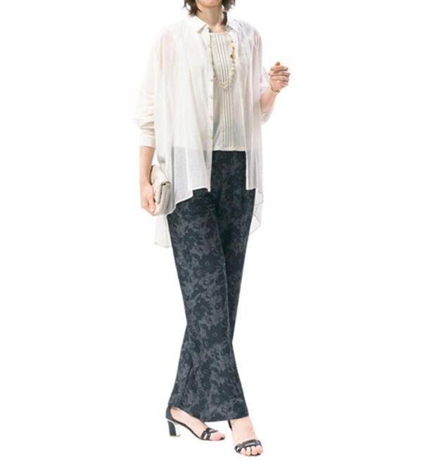 ルフラン（ルフラン）の「タック入りワイドパンツ＜プティール＞（ワイドパンツ・ガウチョ）」｜詳細画像