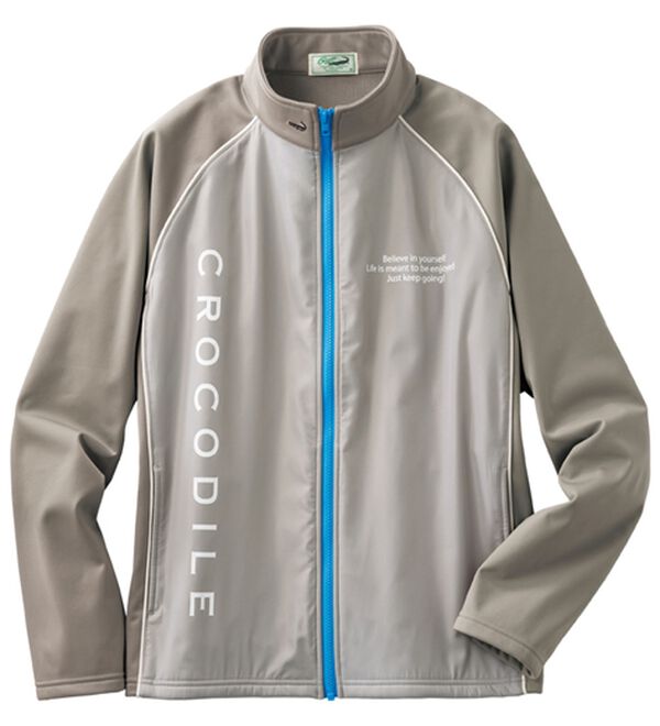 「＜クロコダイル＞防風テック裏フリースジャケット（メンズジャケット）」｜グレー