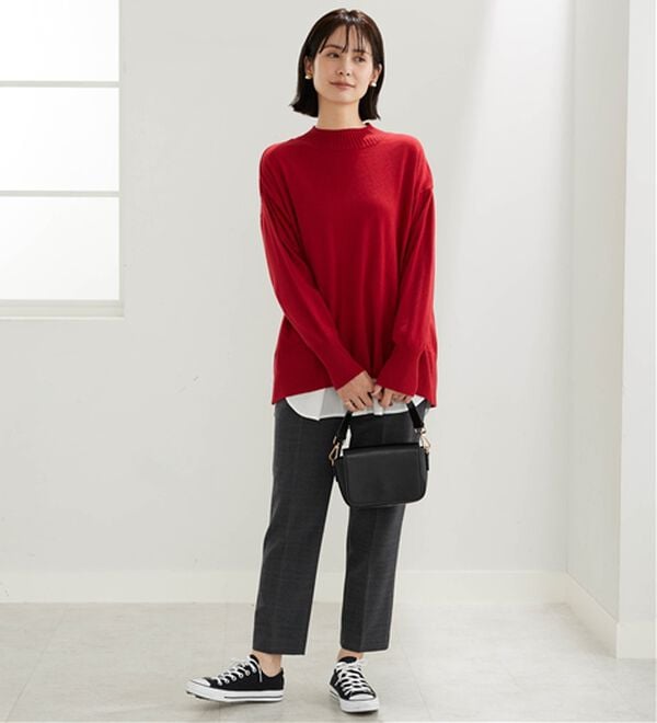 BELLUNA（ベルーナ）の「サマ見えＷウール調テーパードパンツ（テーパードパンツ）」｜詳細画像