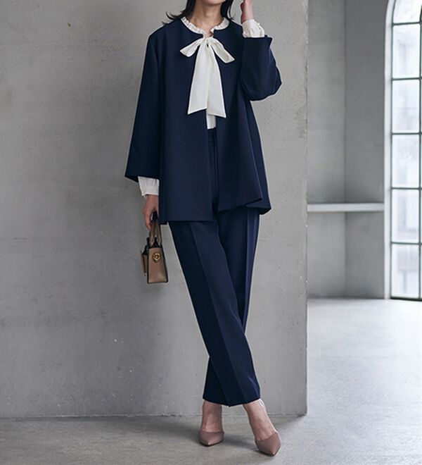 RANAN（ラナン）の「＜２点セット＞洗える！ゆるっとジャケット今どきパンツスーツ（パンツスーツ）」｜詳細画像