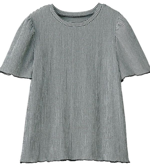 RANAN（ラナン）の「ギンガムチェック楊柳Ｔブラウス（カットソー）」｜詳細画像