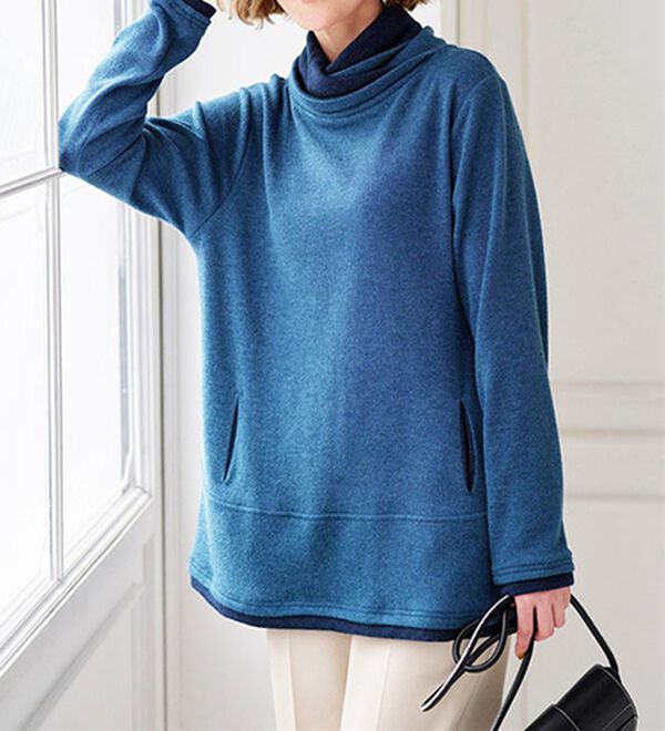 BELLUNA（ベルーナ）の「衿デザイン配色チュニック（チュニック）」｜詳細画像