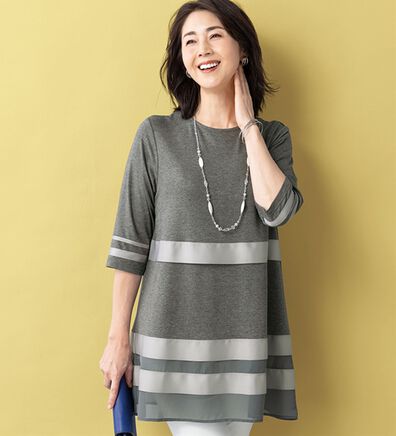 ルフラン（ルフラン）の「シフォン切替チュニック＜テリーナ＞（チュニック）」