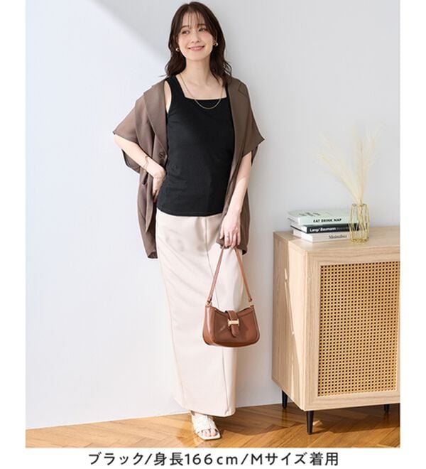 Viola e Viola（ヴィオラ エ ヴィオラ）の「保冷剤ポケット付スクエアタンクトップ（タンクトップ・キャミソール）」｜詳細画像