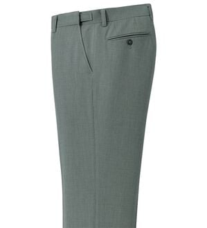 「裾上げ済吸汗速乾アジャスター付スラックス（メンズスラックス）」｜グレー