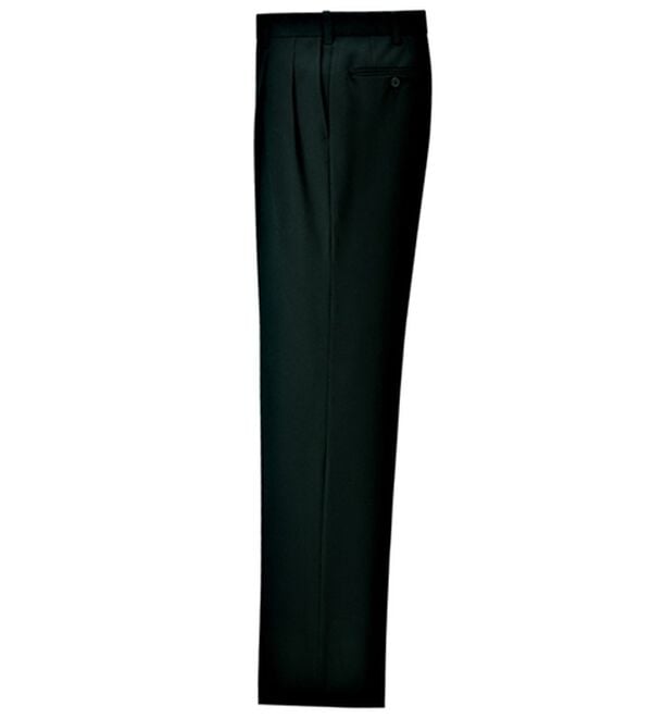 「裾上げ済ウエストストレッチスラックス（メンズスラックス）」｜ブラック