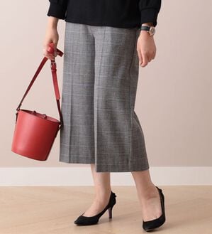 BELLUNA（ベルーナ）の「ウール調センタープレスクロップドパンツ（クロップドパンツ）」｜グレンチェック