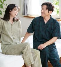 「綿１００％楊柳パジャマ（メンズルームウェア）」