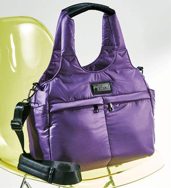 ルフラン（ルフラン）の「＜ミチコロンドンジーンズ＞ふっくら軽量バッグ（トートバッグ）」｜パープル