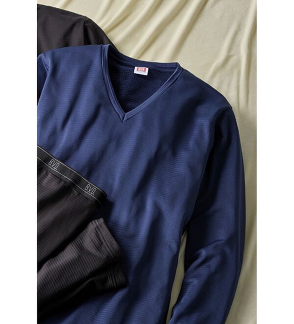 「＜ＢＶＤ＞瞬暖（Ｒ）グリッドテック上下組（メンズ肌着・インナーウェア）」｜詳細画像