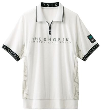 「＜ザ　ショップ　ティーケー＞やわらかパイルハーフジップ（メンズポロシャツ）」