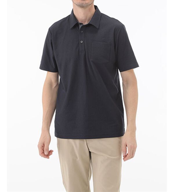 「＜パトリチオ　フランチェスカ＞ラクしてきちんと涼感サッカーポロシャツ（メンズポロシャツ）」｜詳細画像