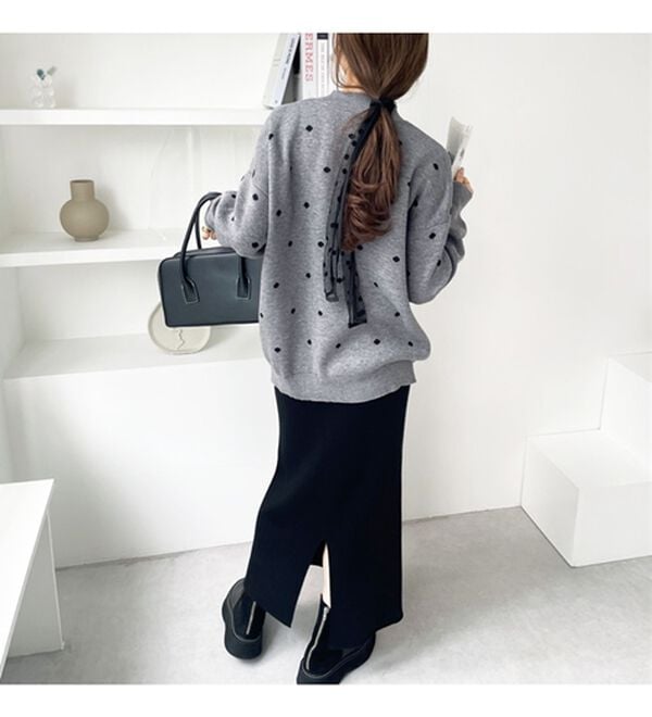 GeeRA（ジーラ）の「ドット柄ニットプルオーバー（ニット・セーター）」｜詳細画像