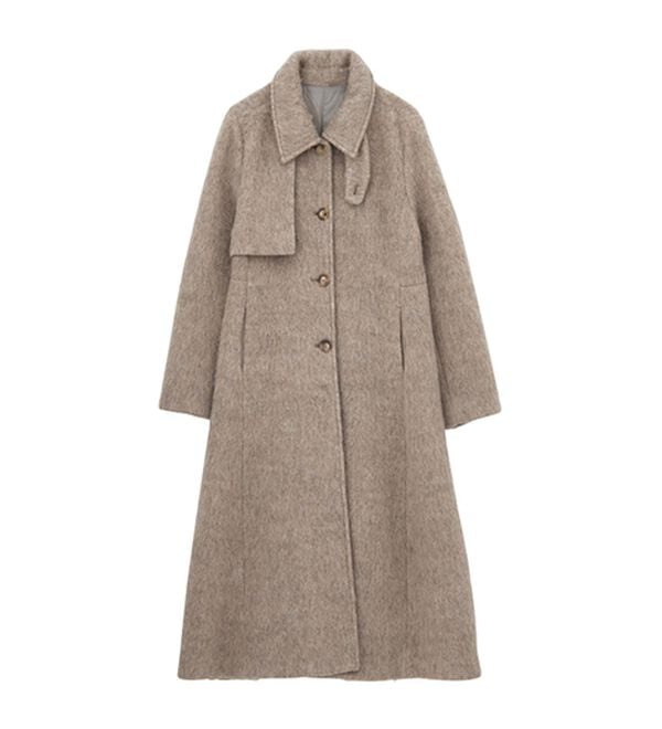 RANAN（ラナン）の「2WAYフレアーステンカラーシャギーコート（ロングコート）」｜詳細画像