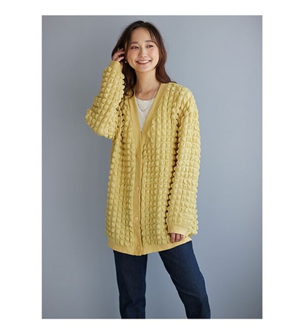 BELLUNA（ベルーナ）の「ポコポコが可愛いゆったりポップコーンカーディガン（その他カーディガン）」｜詳細画像