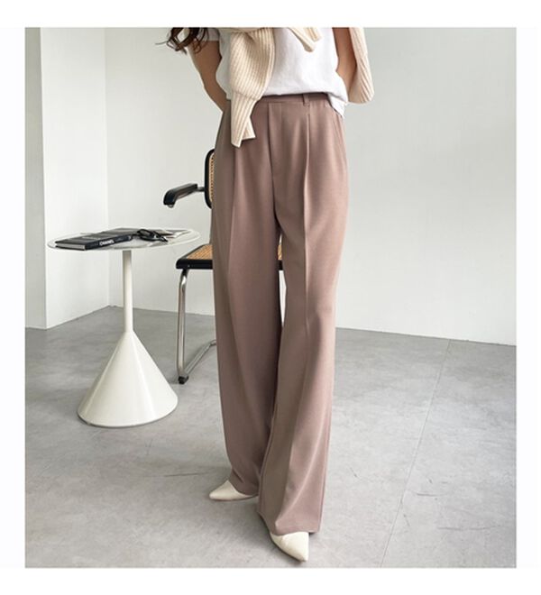 GeeRA（ジーラ）の「美脚魅せタックワイドスラックスパンツ（ワイドパンツ・ガウチョ）」｜詳細画像