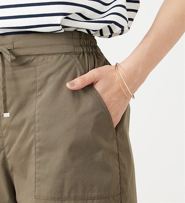 BELLUNA（ベルーナ）の「【店舗・ネット限定】サラリ綿混ベイカーワイドパンツ（ワイドパンツ・ガウチョ）」｜詳細画像