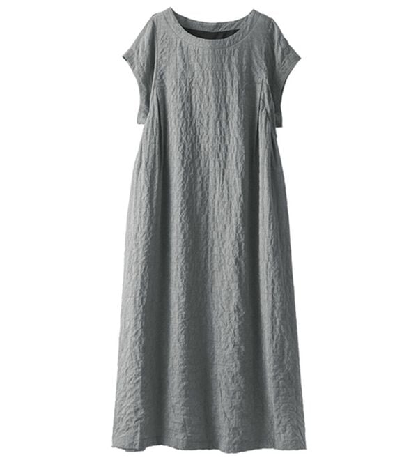 BELLUNA（ベルーナ）の「＜＆ｃｏｃｏｃｈｉ＞シャーリング素材チェック柄ゆったりワンピース（シャツワンピース）」｜詳細画像