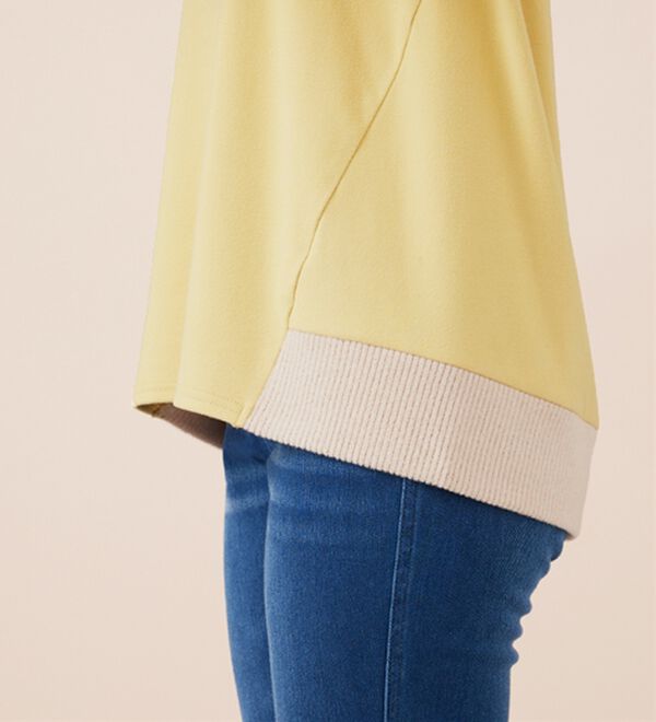BELLUNA（ベルーナ）の「ワイドネックデザイン配色切替プルオーバー（カットソー）」｜詳細画像