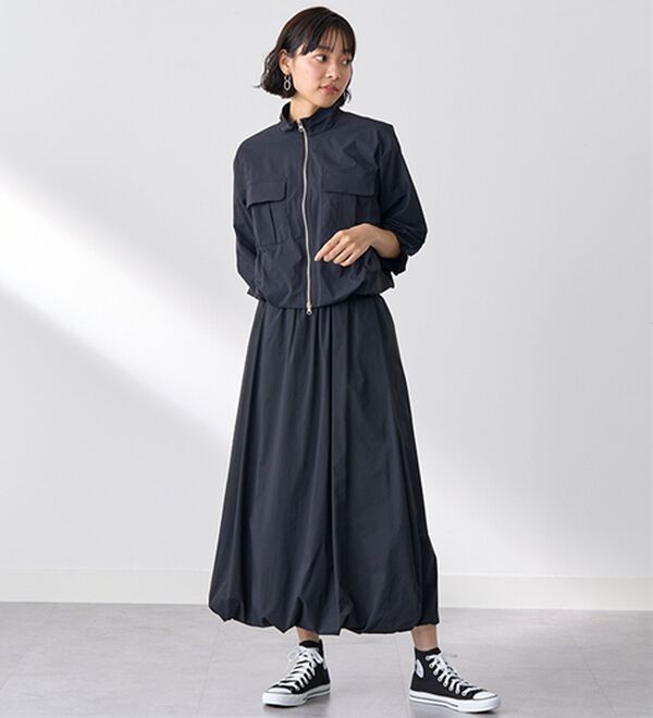 BELLUNA（ベルーナ）の「はっ水！ナイロンバルーンスカート（ロングスカート）」｜詳細画像