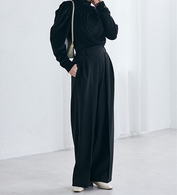 RANAN（ラナン）の「ベロアパワショルハイネックプルオーバー（カットソー）」｜詳細画像