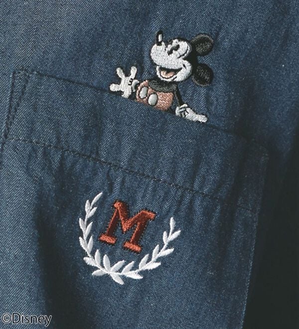 BELLUNA（ベルーナ）の「＜Ｄｉｓｎｅｙ＞【ミッキー】飛ばし刺しゅうデニムシャツジャケット（シャツ）」｜詳細画像