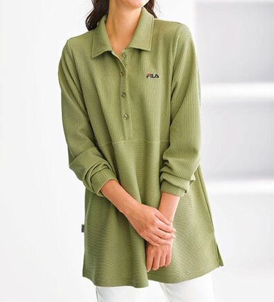 BELLUNA（ベルーナ）の「＜ＦＩＬＡ＞リブニットソーポロチュニック（チュニック）」